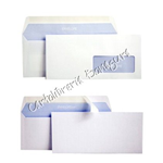 Buste commerciali 11x23 con Strip adesivo Bianche con Finestra